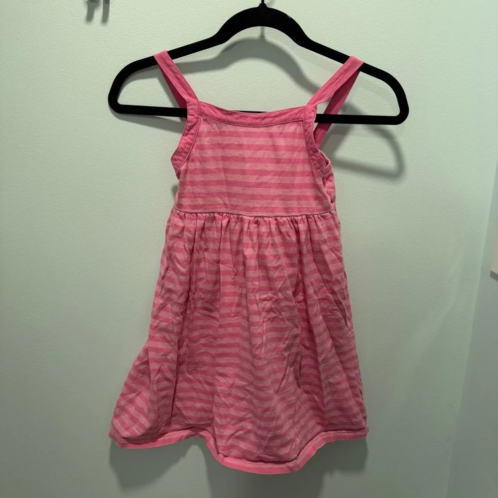 The Childrens Place Striped Dress Pink Size 8 Casual Summer‎ Playdate Cotton